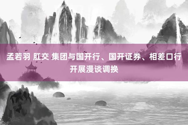 孟若羽 肛交 集团与国开行、国开证券、相差口行开展漫谈调换