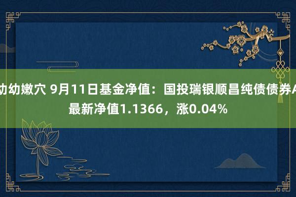 幼幼嫩穴 9月11日基金净值：国投瑞银顺昌纯债债券A最新净值1.1366，涨0.04%