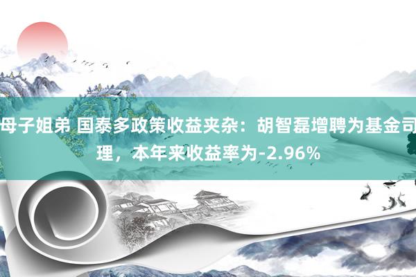 母子姐弟 国泰多政策收益夹杂：胡智磊增聘为基金司理，本年来收益率为-2.96%