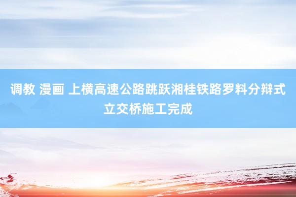 调教 漫画 上横高速公路跳跃湘桂铁路罗料分辩式立交桥施工完成