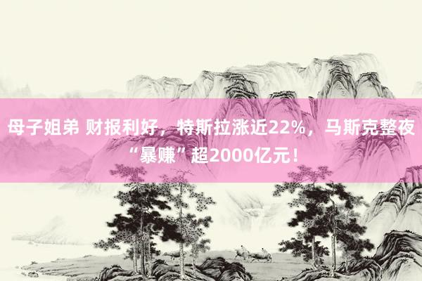 母子姐弟 财报利好，特斯拉涨近22%，马斯克整夜“暴赚”超2000亿元！