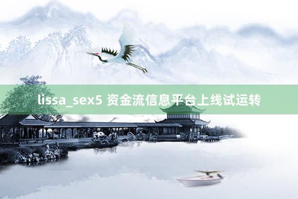 lissa_sex5 资金流信息平台上线试运转