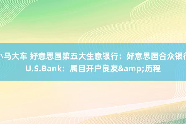 小马大车 好意思国第五大生意银行：好意思国合众银行U.S.Bank：属目开户良友&历程