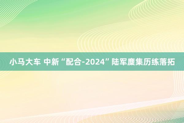 小马大车 中新“配合-2024”陆军麇集历练落拓