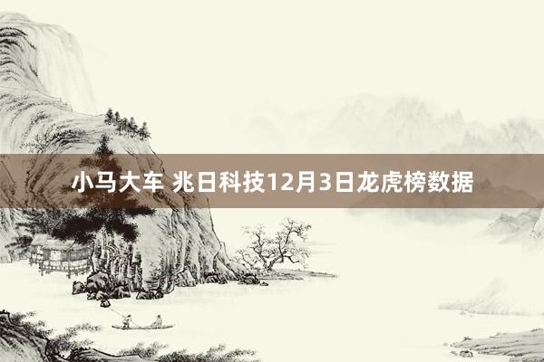 小马大车 兆日科技12月3日龙虎榜数据